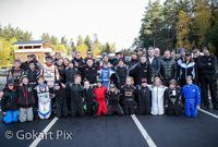 En bild på våra förare från ett klubbmästerskap i karting.